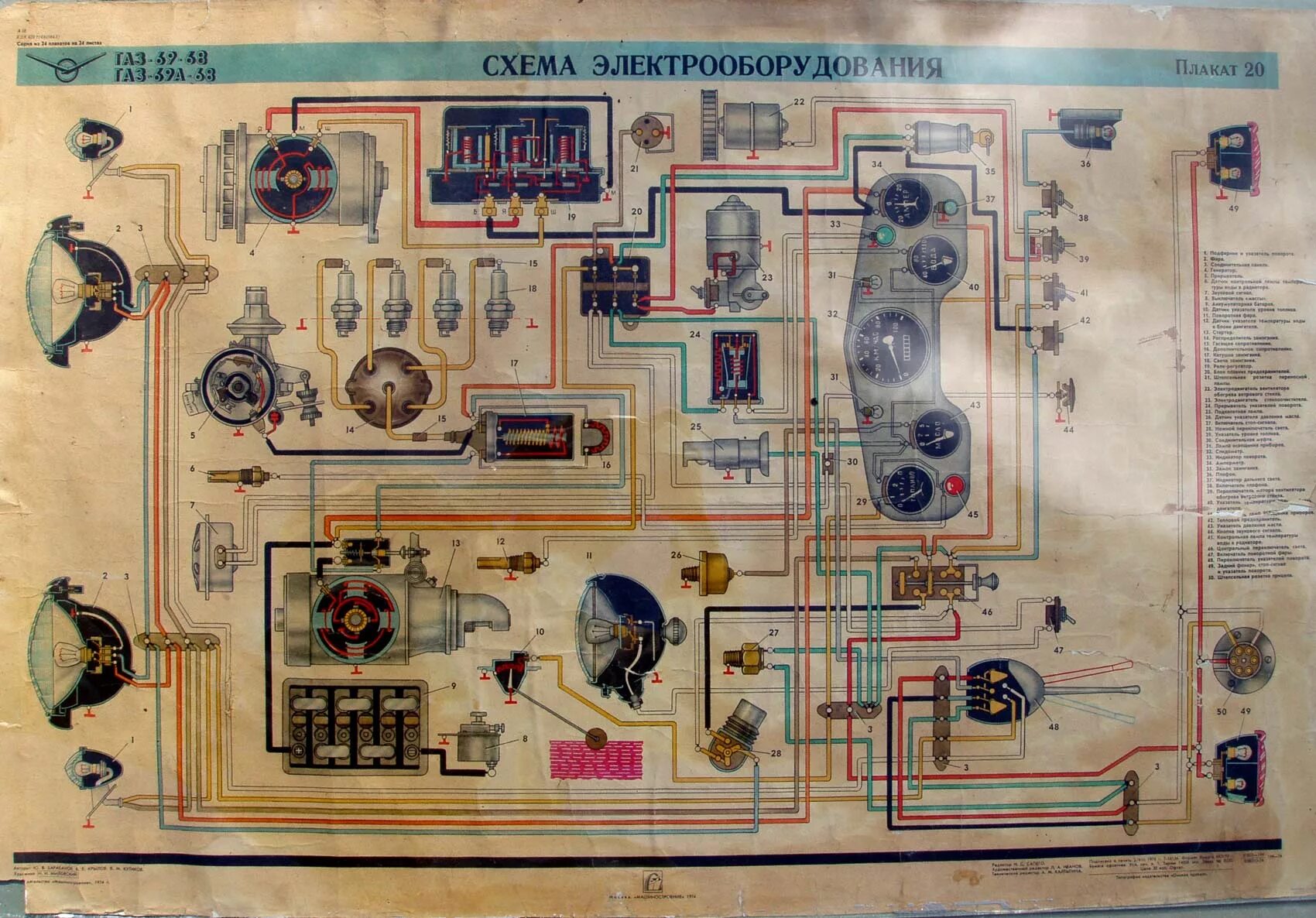 Проводка газ 3307 схема цветная Подрулевой переключатель поворотов. - ГАЗ-66, 4,3 л, 1972 года электроника DRIVE