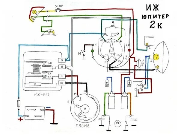 Проводка иж планета 3 6 вольт схема схемы проводок - Фотография 9 из 34 ВКонтакте