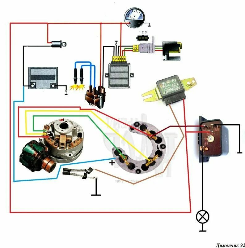 Проводка иж юпитер бсз схема Jawa electronic