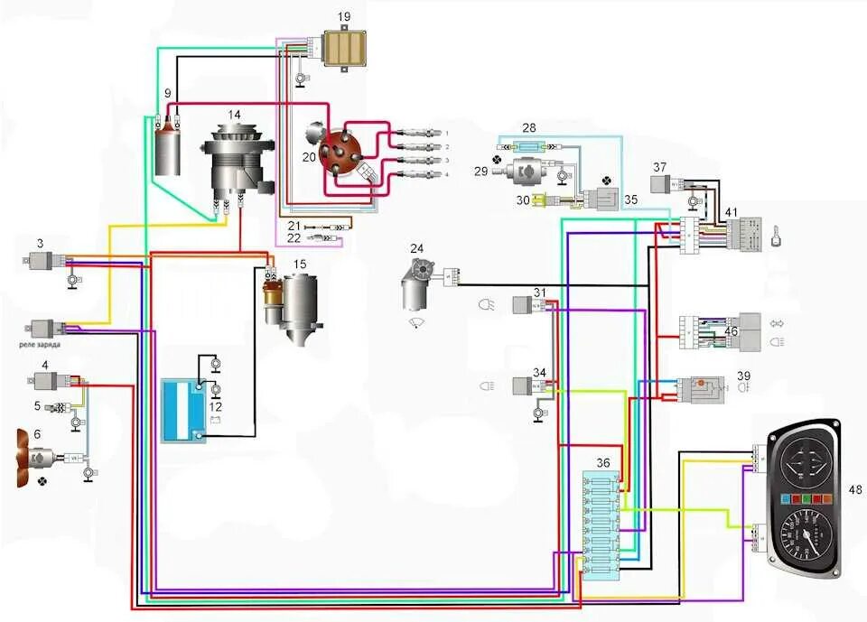 Проводка карбюратор зажигание схема Схема электропроводки таврия заз 1102 - фото - АвтоМастер Инфо