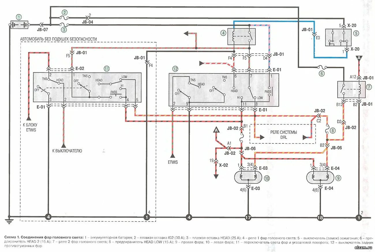 Проводка киа спектра схема ДХО на КИЯ Спектра дальний в пол накала ДХО-3-12V