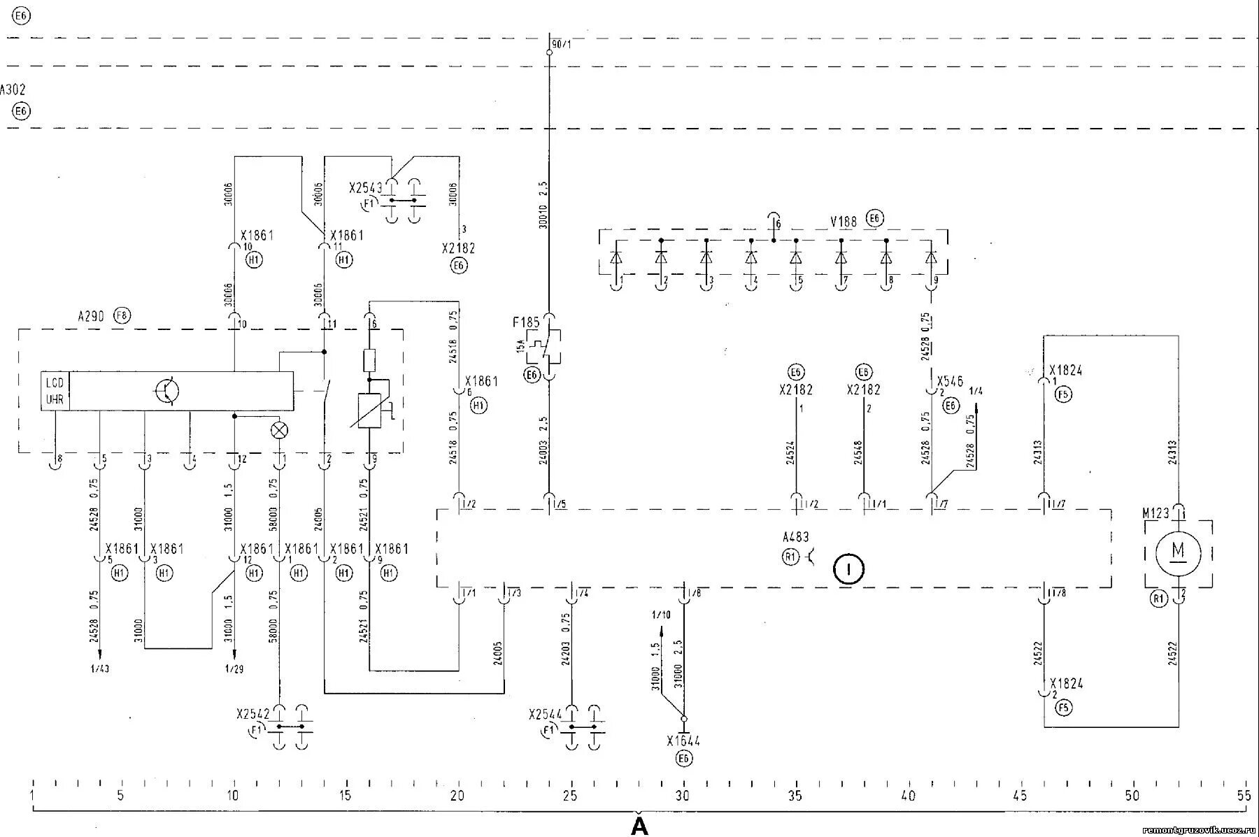 Проводка ман тгс схема MAN TGA электросхема подключения эбешпехера D1LCC\D3LCC - автомануалы - Каталог 