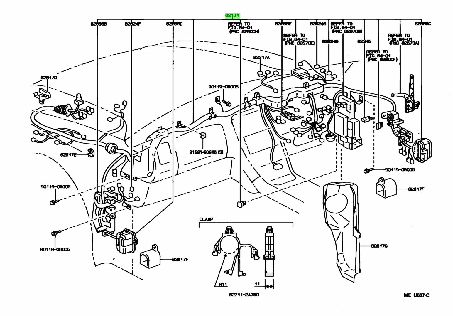 Проводка марк 2 100 схема Купить Toyota 821312V041 (82131-2V041) Wire, Cowl. Цены, быстрая доставка, фотог