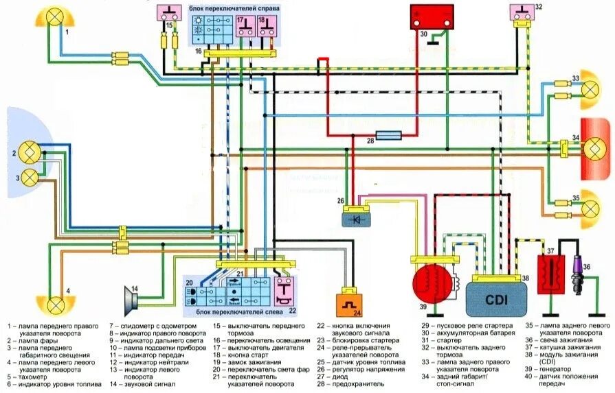 Проводка мопед альфа схема на русском Посмотрите электросхему! - Сообщество "Околоколесица (мотоциклы, ATV, гидроциклы