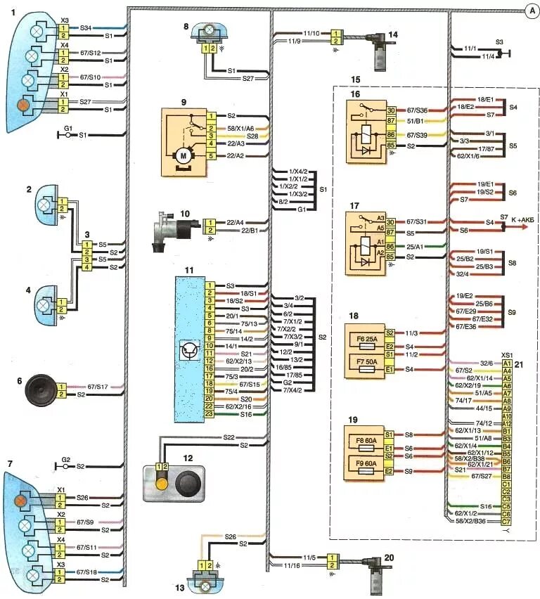 Проводка ниссан альмера классик схема Nissan Almera Body Front Wiring Diagram