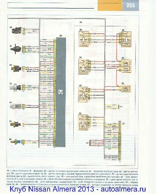Проводка ниссан альмера классик схема Цветные схемы электрооборудования Nissan Almera IV с 2013 " Схемы предохранителе