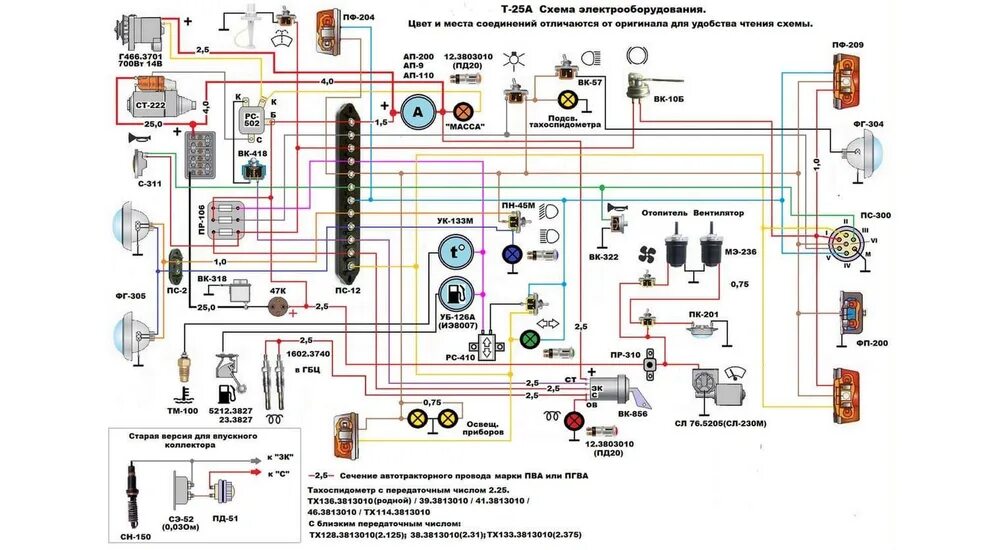 Проводка схема 99 Электропроводка в сборе Т-25 - купить за 4 890 ₽ Интернет-магазин "Агро-Зап"