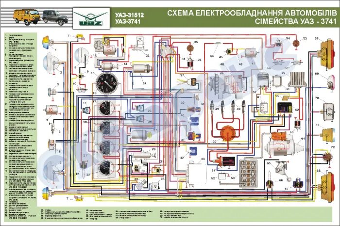 Проводка уаз 3303 карбюратор схема Электрическая схема уаз 452 с карбюраторным двигателем