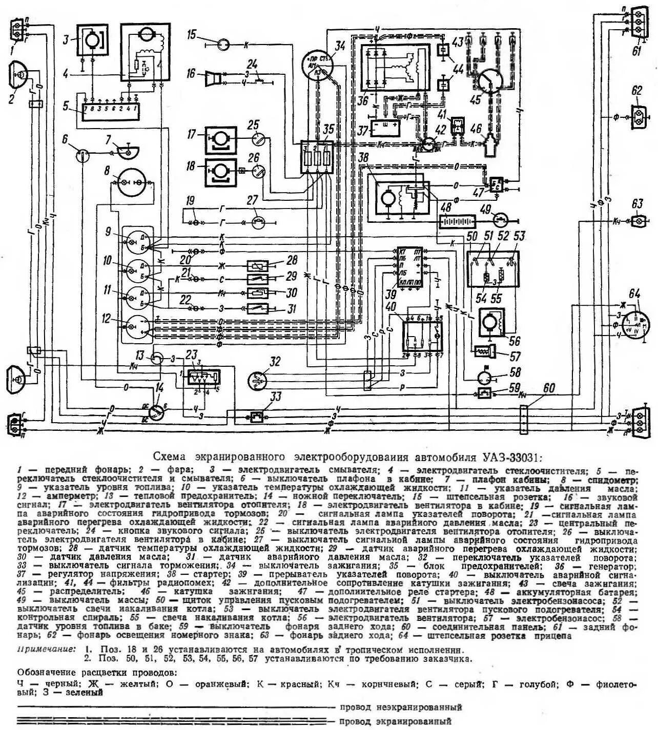 Проводка уаз 3303 старого образца схема подключения Схема проводки уаз 31519 58 фото - KubZap.ru