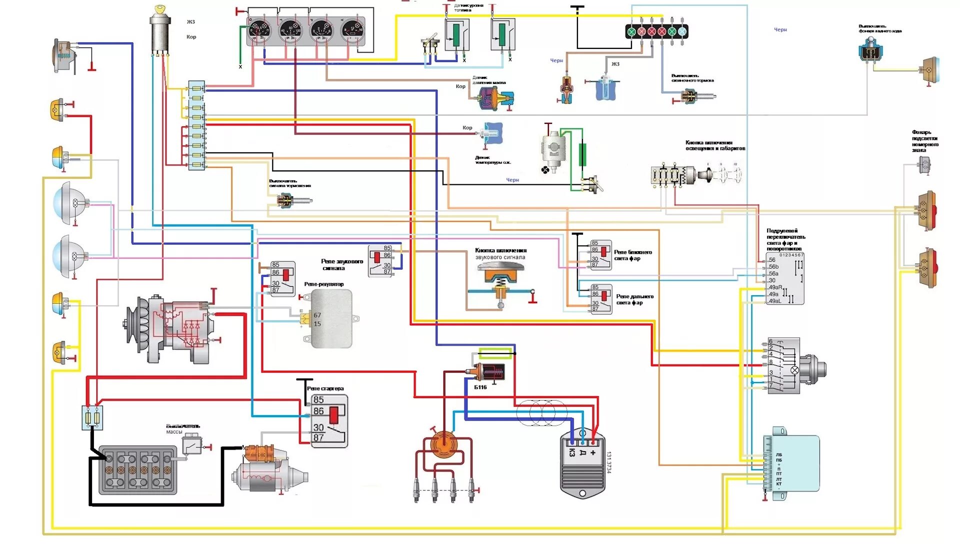 Проводка уаз головастик схема Проводка в процессе. коротко на память. - УАЗ 3151, 2,5 л, 1991 года электроника