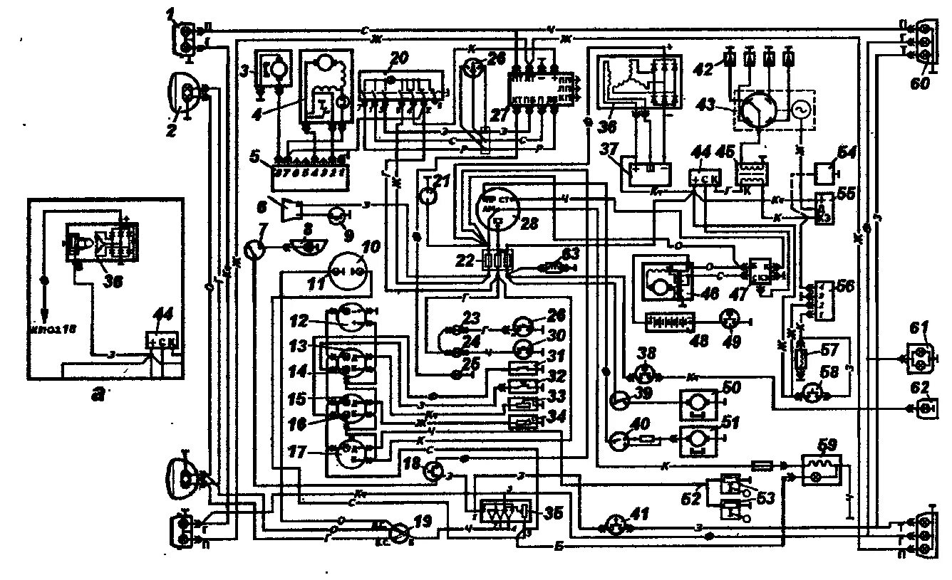 Проводка уаз головастик схема Схема УАЗ-3303 - Схемы электрооборудования - УАЗ