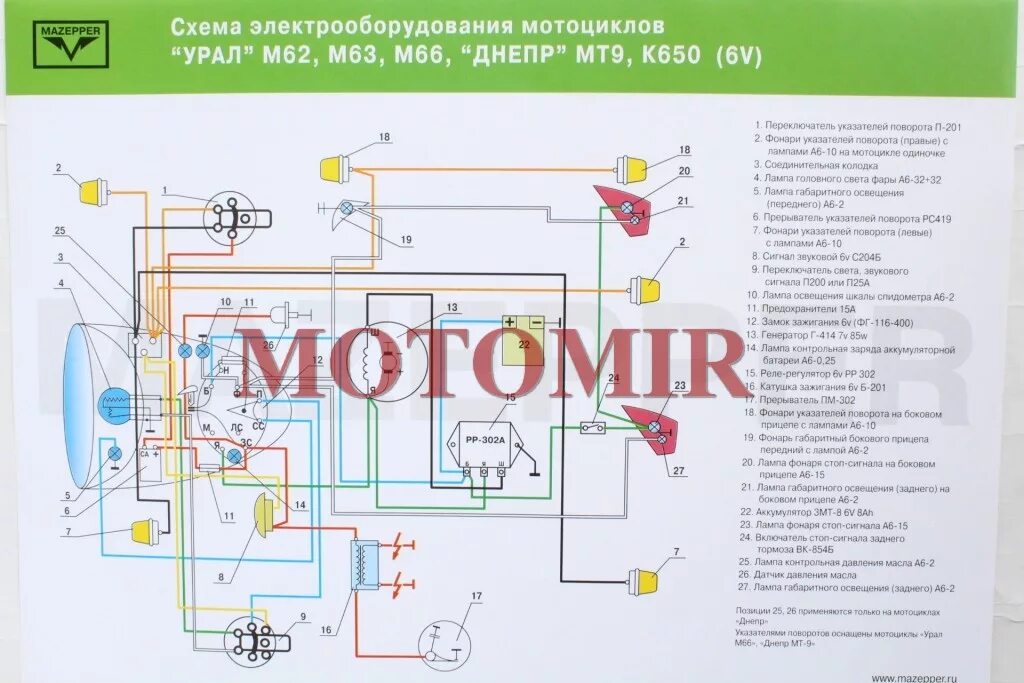 Проводка урал 12в схема Перейти на страницу с картинкой