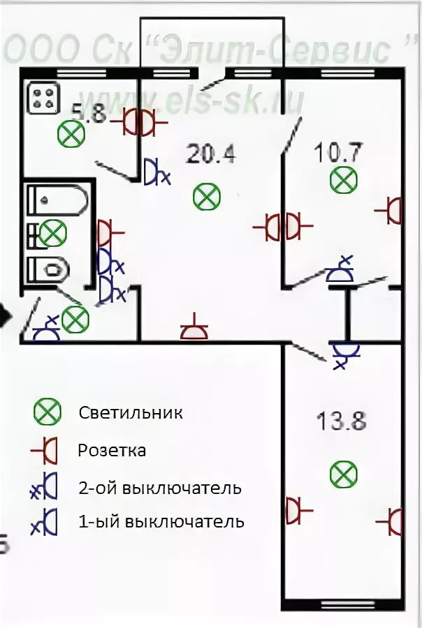 Схема проводки в квартире Электрика, слаботочка Школа ремонта. Ремонт своими рук