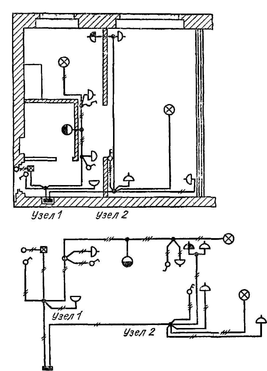Проводка в хрущевке схема 2 комнатной квартиры Замена электропроводки в хрущевке своими руками