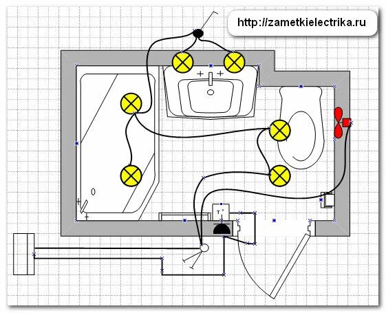 Проводка в ванной схема Монтаж электропроводки в ванной комнате. Часть 3 (Розетки и терморегулятор) Заме