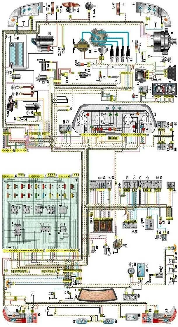 Проводка ваз 2110 инжектор 8 клапанов схема Проводка ваз 2110 инжектор 16