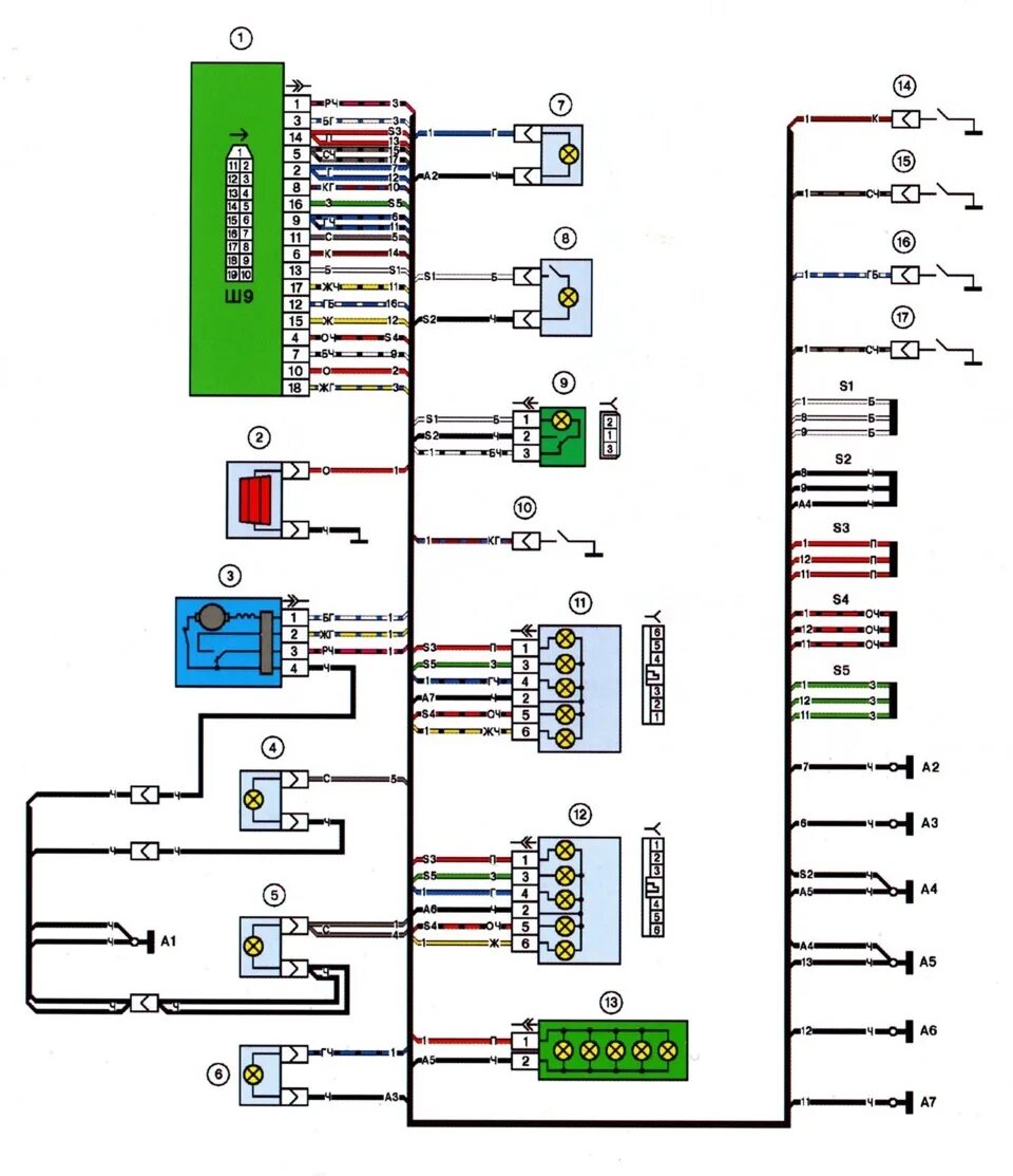 Проводка ваз 2114 схема с описанием Схемы электропроводки с блоком без реле под дворники фар с ш - колодкой - DRIVE2