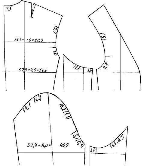 Пройма рукава выкройка для платья Изучить связь оката рукава с проймой. Техники шитья, Уроки шитья, Выкройки