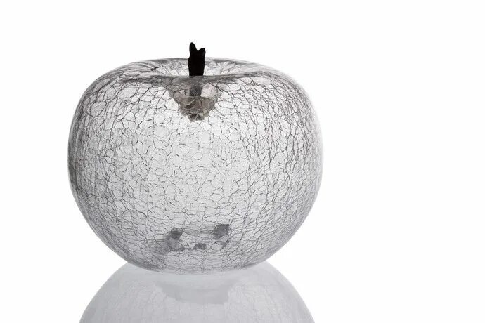 Прозрачное яблоко фото Hand Blown Art Glass Apple Clear (Large) ARTIFACTS Glass art, Glass, Crackle gla