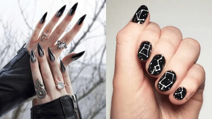 Прозрачные черные ногти маникюр Black Nail Art Great nail designs #thestore786 #trending #trend #fashion #fashio