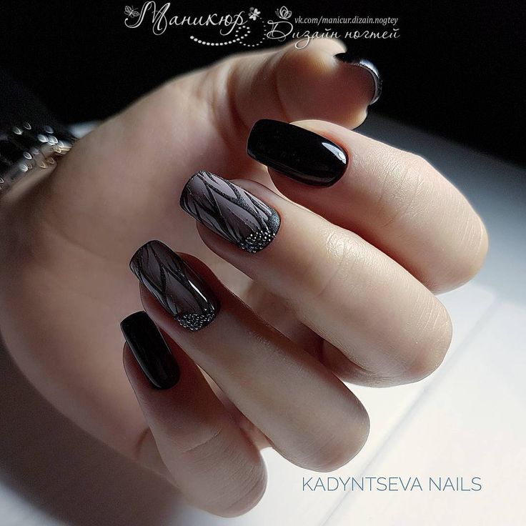 Прозрачный черный маникюр Community wall photos - 22,791 photos VK Elegant nails, Gorgeous nails, Makeup n