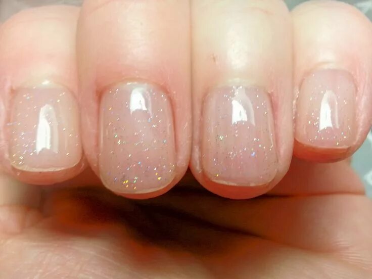 Прозрачный дизайн коротких ногтей фото Pin by Ellen DuBois on Beauty Book Clear glitter nails, Clear gel nails, Sparkly