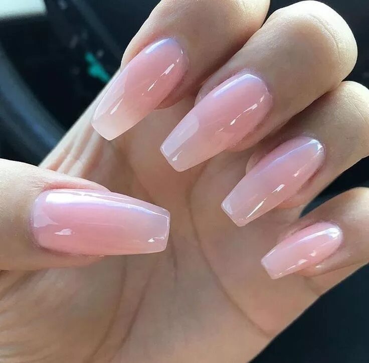 Прозрачный маникюр 2024 фото 24 Photos of Amazing Coffin Nails Sheer nails, Pink nails, Nails