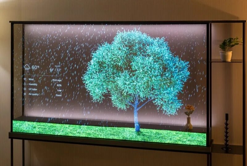 Прозрачный телевизор фото LG представила беспроводной прозрачный телевизор Signature OLED T