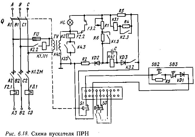 Пру 5м схема электрическая принципиальная 6.5. Нереверсивные магнитные пускатели