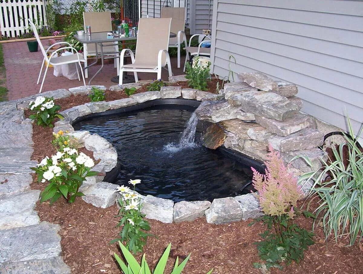 Пруд на даче своими руками пошагово 100+ Cool DIY Backyard Pond Design Ideas For Your Garden Bassin de jardin, Aména