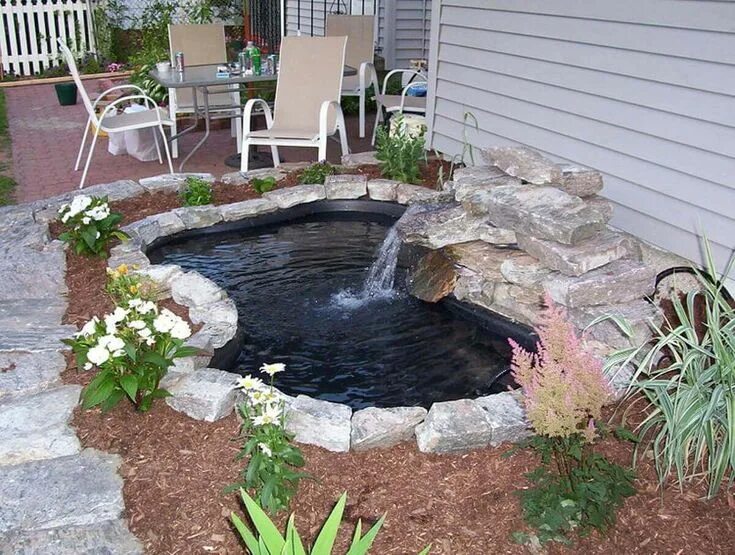 Пруд садовый своими руками на участке фото 100+ Cool DIY Backyard Pond Design Ideas For Your Garden Bassin de jardin, Aména