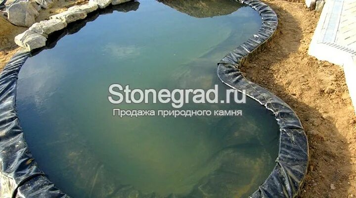 Пруд своими руками на даче из пленки Купить Пленку ПВХ для пруда водоема толщина 1мм ширина 8 метров в Москве и облас