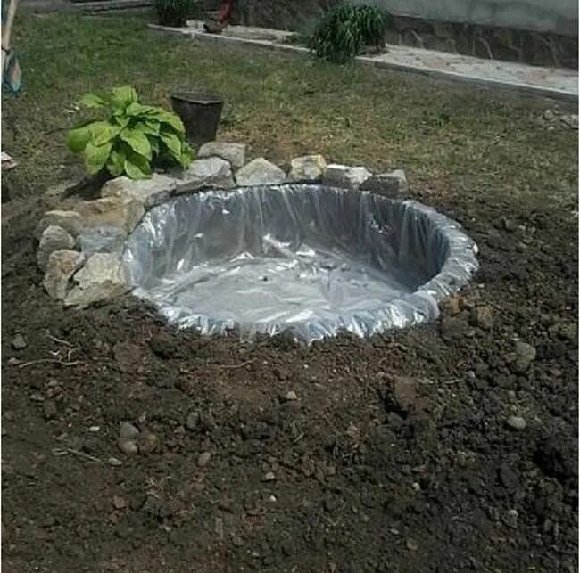 Пруд своими руками на даче из пленки DIY- Decorative pond from old tractor Tire Garden pond design, Tire pond, Ponds 