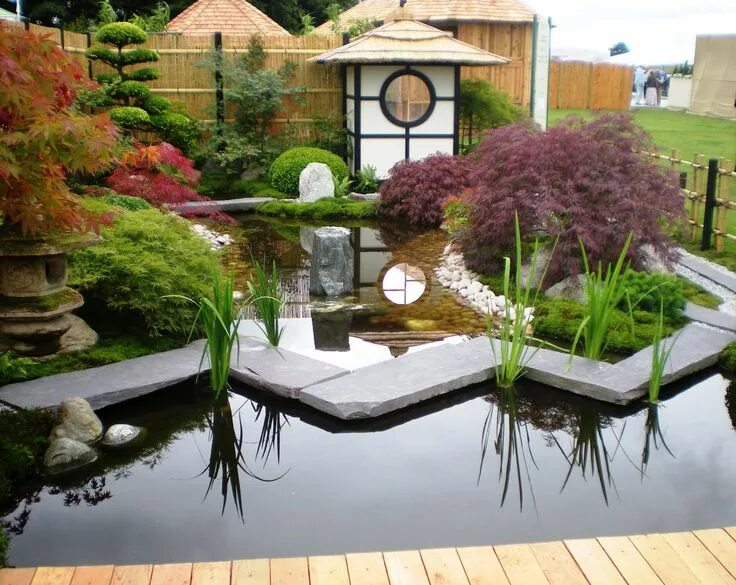 Пруд в ландшафтном дизайне tatton park japanese gardens - Google Search Zen garden design, Backyard garden 