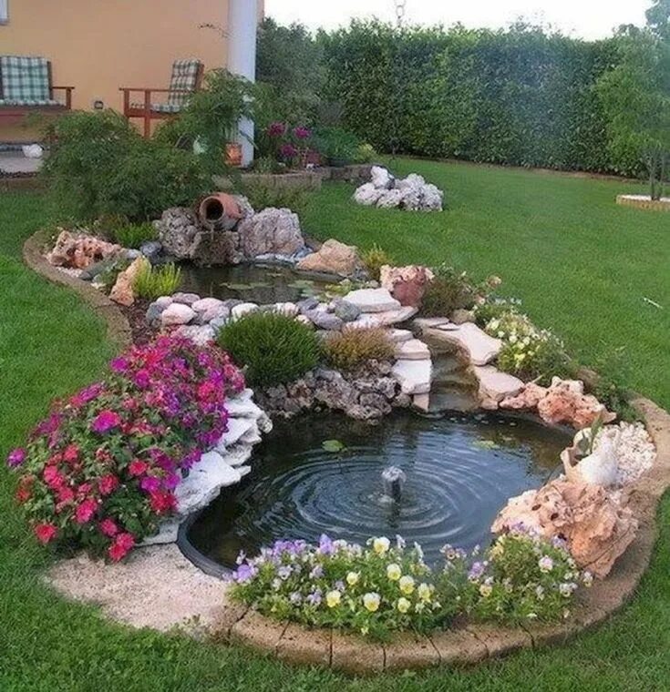 Прудик в ландшафтном дизайне фото AWESOME FRONT YARD AND BACKYARD LANDSCAPING DESIGN IDEAS - FRUGAL LIVING Backyar