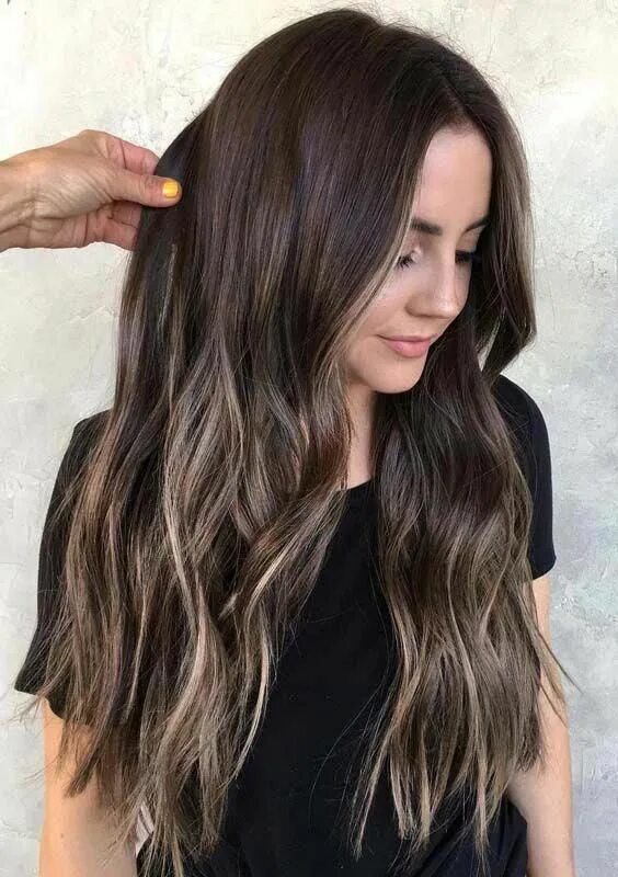 Пряди на коричневые волосы фото Pin en chocolate brown hair ideas