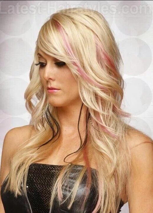 Прядки на светлые волосы фото Pink highlights Pink blonde hair, Light blonde hair, Oval face hairstyles