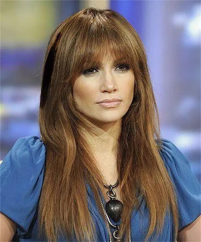 Прямая длинная челка фото Fringe bangs Jennifer lopez hair, Long hair with bangs, Long hair styles