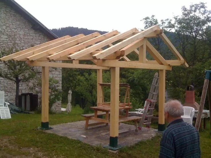 Прямая крыша беседки своими руками How To Build A Sturdy Gazebo - Your Projects@OBN Outdoor pergola, Gazebo plans, 