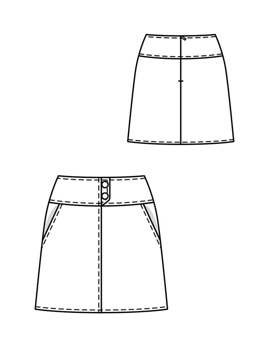 Прямая мини юбка выкройка Викрійка Спідниця міні А-силуету: купити викрійки, пошиття і моделі Burdastyle W