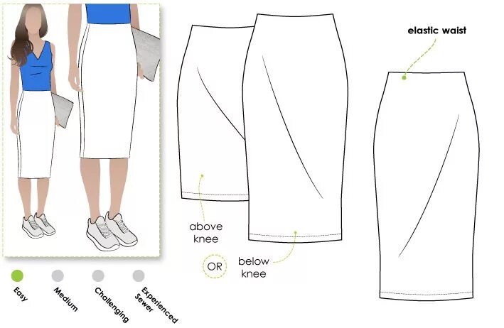 Прямая трикотажная юбка на резинке выкройка Rita Ponte Skirt Ponte skirt, Skirt patterns sewing, Pencil skirt pattern