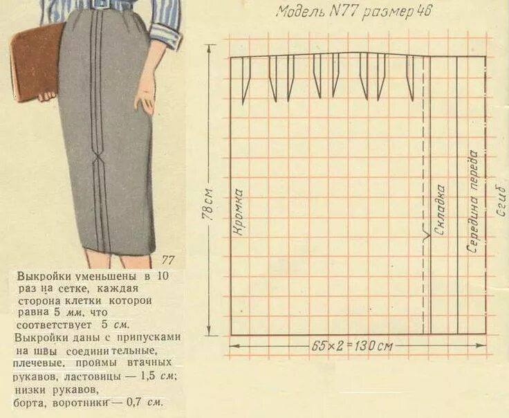 Прямая юбка из драпа выкройка Ropa para hacer Узоры для одежды, Юбка, Винтажные швейные выкройки