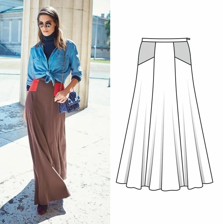 Прямая юбка макси выкройка paunnet Fashion, Maxi skirt, Pleats