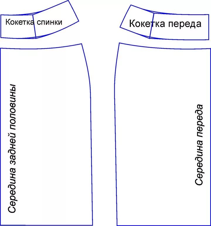 Прямая юбка на кокетке выкройка Выкройка юбки с кокеткой от А. Корфиати Выкройки, Юбка, Швейные шаблоны для женс