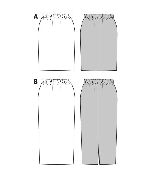 Прямая юбка на резинке выкройка Выкройка Burda (Бурда) 7241 - Юбка