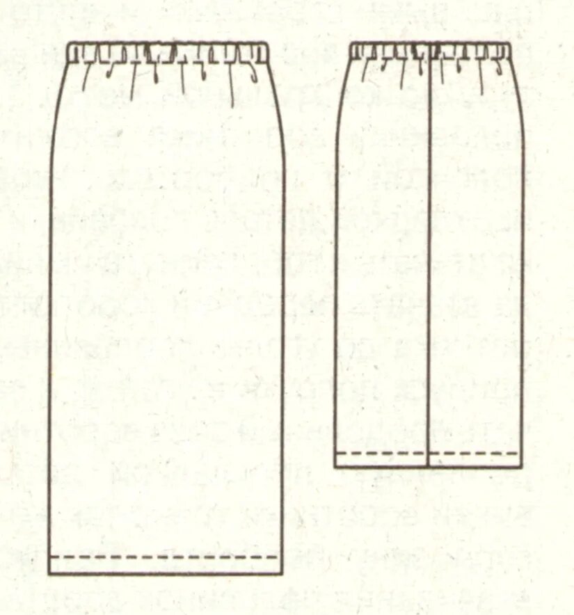 Прямая юбка на резинке выкройка юбка для полных ОБНОВКА СВОИМИ РУКАМИ шитье Постила