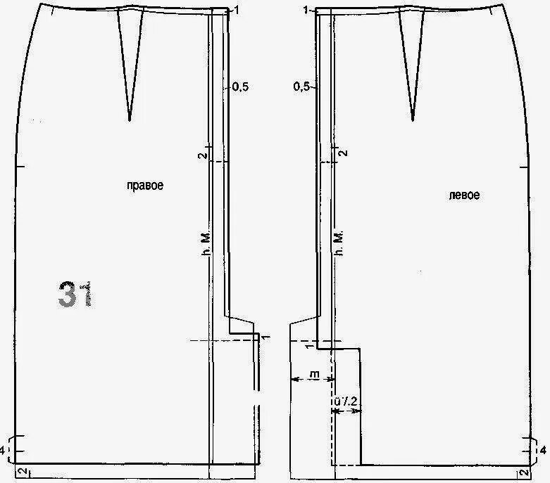 Прямая юбка шлицей выкройка Как сшить юбку со шлицей на подкладке - мастер-класс