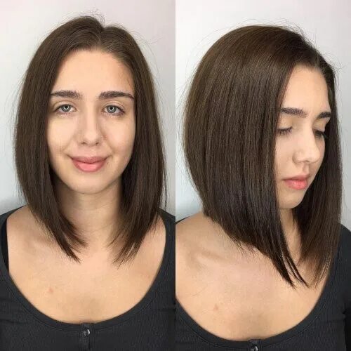 Прямое каре фото до и после 70+ Coolest Long Bob Hairstyles aka Long bob hairstyles, Long bob haircuts, Lob 