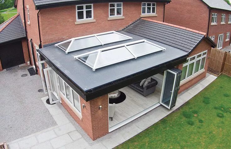 Прямоугольная крыша фото Roof Lanterns in Sheffield & Yorkshire Global Windows House extension design, Fl