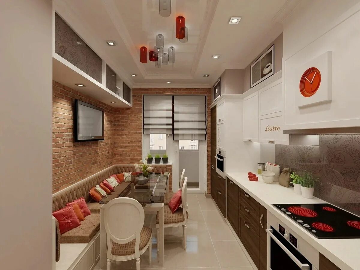 Прямоугольная кухня интерьер фото прямоугольная кухня Kitchen design, Kitchen photos, House design